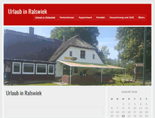 Tablet Screenshot of pension-ralswiek.de
